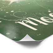 Wren vogel baby slapen op Moon Perfect Poster (Hoek)