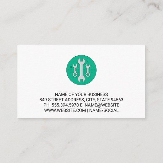 Wrench | Automatische services | Visitekaartje voo (Achterkant)