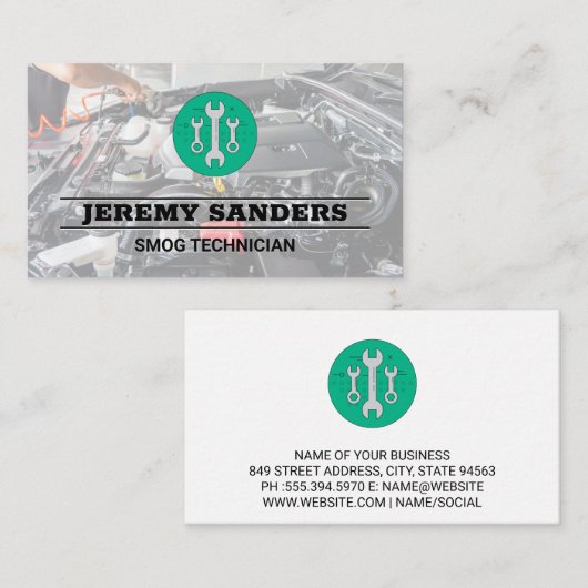 Wrench | Automatische services | Visitekaartje voo (Voorkant / Achterkant)