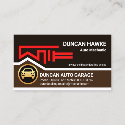 Wrench Garage Rooftop Auto Reparaties Visitekaartje (Voorkant)