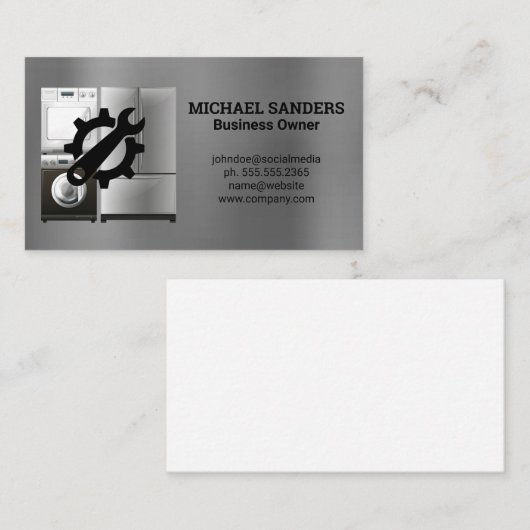 Wrench Gear Logo | Apparaten Visitekaartje (Voorkant / Achterkant)