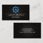 Wrench Gear Logo | koolstofvezelpatroon Visitekaartje (Voorkant / Achterkant)