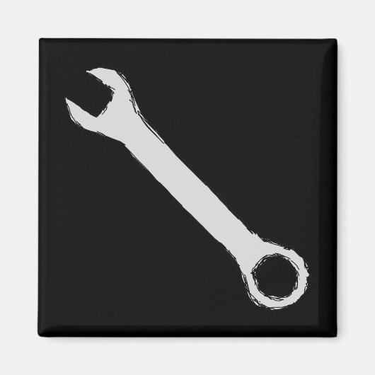 Wrench. Grijs en zwart. Steeksleutel. Magneet (Voorkant)