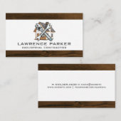 Wrench Home Logo | houtversiering Visitekaartje (Voorkant / Achterkant)