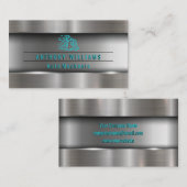 Wrench in Hand Metallic Brushed Industrial Visitekaartje (Voorkant / Achterkant)