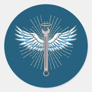 Wrench Tool Ronde Sticker