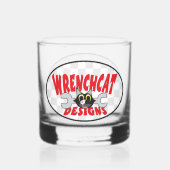 Wrenchcat Design Logo Whisky Glas (Voorkant)