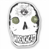 Wrenchcat Skully Sticker (Voorkant)