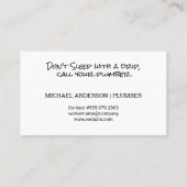 Wrenches Faucet Drip Logo | verstopte pijp Visitekaartje (Achterkant)