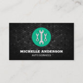 Wrenches fixeren | Geometrische achtergrond Visitekaartje (Voorkant)