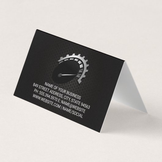 Wrenches Gear en Piston | Auto-mechanisch Visitekaartje (Achterkant)