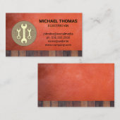 Wrenches | Leder | Houtsim Visitekaartje (Voorkant / Achterkant)