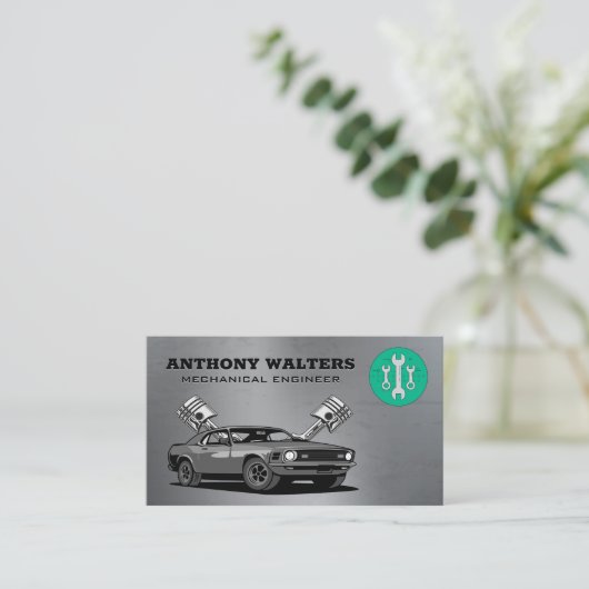 Wrenches | Metaal | Spierauto en zuilen Visitekaartje (Staand voorkant)