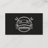 Wrenches Vintage Auto Mechanic Visitekaartje (Achterkant)