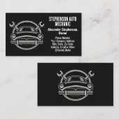 Wrenches Vintage Auto Mechanic Visitekaartje (Voorkant / Achterkant)