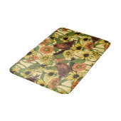Wrens en bloemetjes op bord geel badmat (Gekanteld)