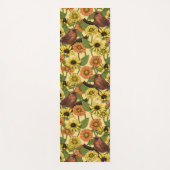 Wrens en bloemetjes op bord geel yogamat (Voorkant)