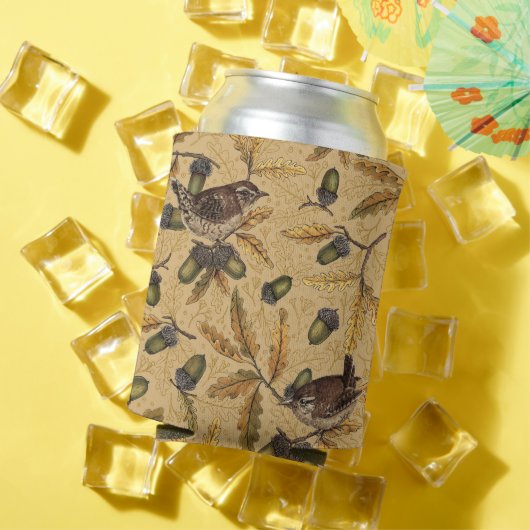 Wrens en eikels op honing blikjeskoeler (Insitu Zomer)