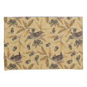 Wrens en eikels op honing kussensloop (Voorkant-Rechts)