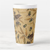Wrens en eikels op honing latte mok (Voorkant)
