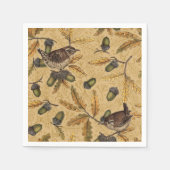 Wrens en eikels op honing servet (Voorkant)