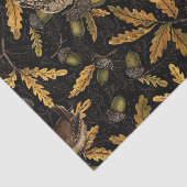 Wrens en eikels op zwart tissuepapier (Detail)
