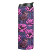 Wrens in de anemone-tuin thermische droogtrommel thermosbeker (Gedraaid links)