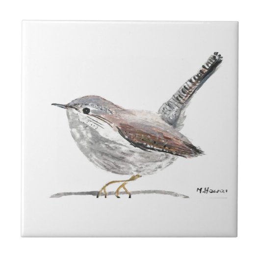 Wrens Rustic  keuken Vogels Woodlands Wren Tegeltje (Voorkant)