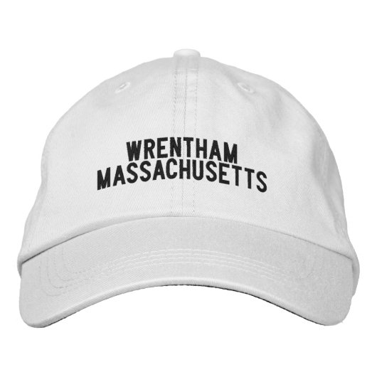 Wrentham Massachusetts Hoed Geborduurde Pet (Voorkant)