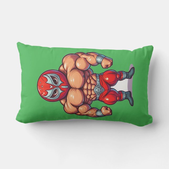 Wreseling men  buitenkussen (Achterkant)