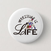 Wrestatie is leven ronde button 5,7 cm (Voorkant)