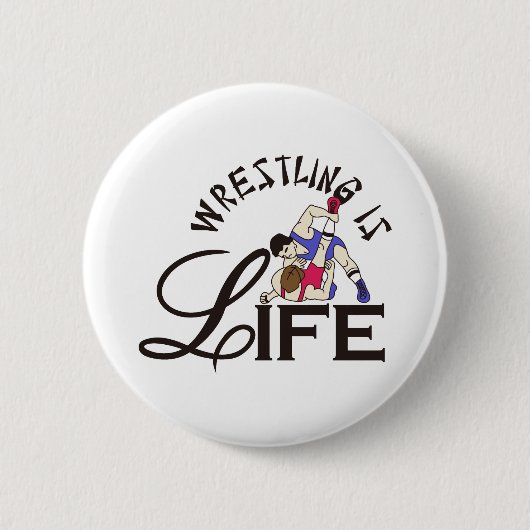 Wrestatie is leven ronde button 5,7 cm (Voorkant)