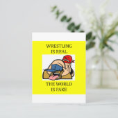 WRESTLAND is niet nep Briefkaart (Staand voorkant)