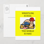 WRESTLAND is niet nep Briefkaart (Voorkant / Achterkant)