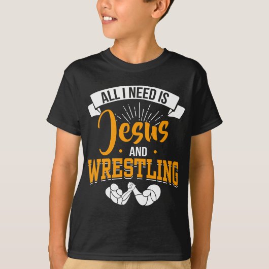 Wrestle Sport God die zich inzet voor Christelijke T-shirt (Voorkant)