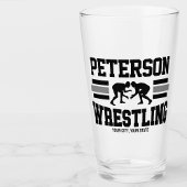 Wrestler ADD NAME School Athlete Wrestling Glas