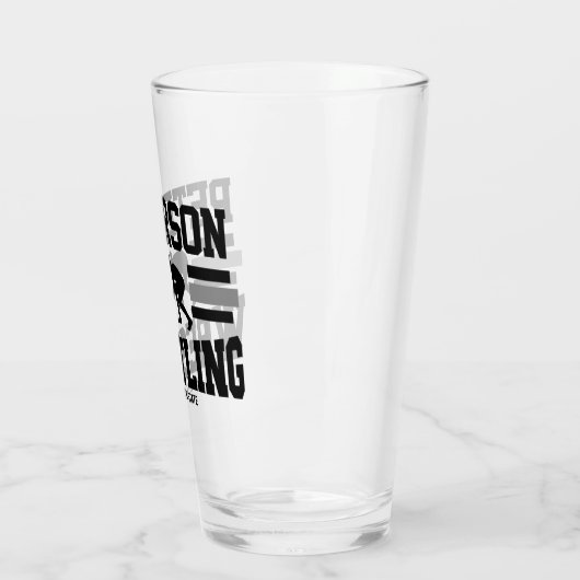 Wrestler ADD NAME School Athlete Wrestling Glas (Links)