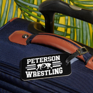 Wrestler ADD NAME School Athlete Wrestling Team Bagagelabel