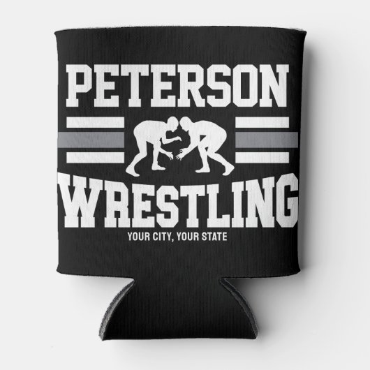 Wrestler ADD NAME School Athlete Wrestling Team Blikjeskoeler (Voorkant)