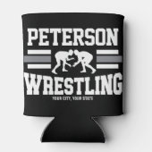 Wrestler ADD NAME School Athlete Wrestling Team Blikjeskoeler (Achterkant)