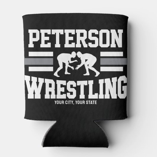 Wrestler ADD NAME School Athlete Wrestling Team Blikjeskoeler (Achterkant)