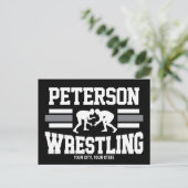 Wrestler ADD NAME School Athlete Wrestling Team Briefkaart (Staand voorkant)