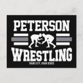 Wrestler ADD NAME School Athlete Wrestling Team Briefkaart (Voorkant)