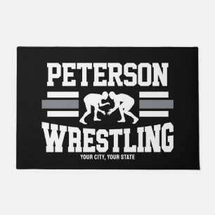 Wrestler ADD NAME School Athlete Wrestling Team Deurmat