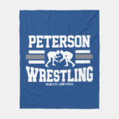 Wrestler ADD NAME School Athlete Wrestling Team Fleece Deken (Voorkant)