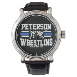 Wrestler ADD NAME School Athlete Wrestling Team Horloge