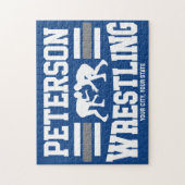 Wrestler ADD NAME School Athlete Wrestling Team Legpuzzel (Verticaal)