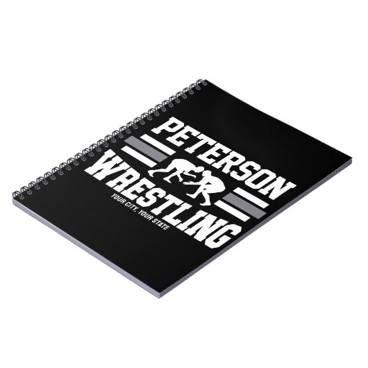 Wrestler ADD NAME School Athlete Wrestling Team Notitieboek (Linkerzijde)