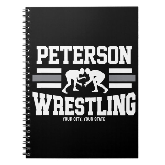 Wrestler ADD NAME School Athlete Wrestling Team Notitieboek (Voorkant)