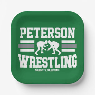 Wrestler ADD NAME School Athlete Wrestling Team Papieren Bordje